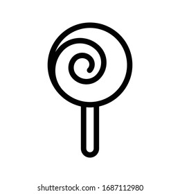 lollipop vector thin line icon 