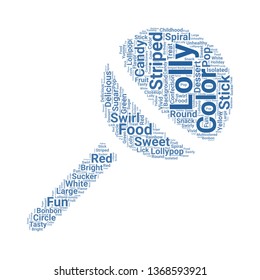 lollipop word cloud. tag cloud about lollipop