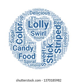 lollipop word cloud. tag cloud about lollipop