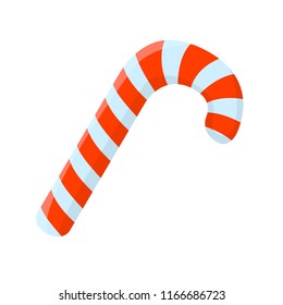 Lollipop XMas Isolated icon. Cartoon style. Vector Illustration for Christmas day.