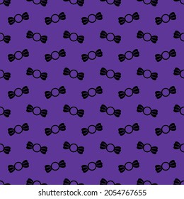 Lollipops and candy pattern background. Seamless pattern. Halloween candy. Wrapping paper. Vector background.