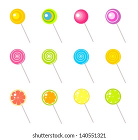 Lollipops collection. Vector illustration