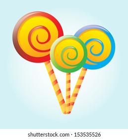 lollipops design over blue  background vector illustration 