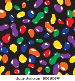 Lollipops. Glaze candy. Vector bright colored drops. Abstract seamless background. Suitable for textiles, fabrics, clothing, packaging, surface design.
