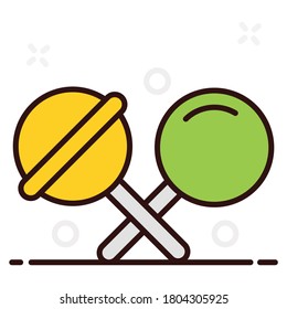 Lollipops icon design, vector of confectionery item in flat style 