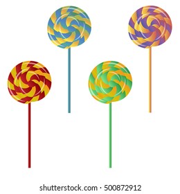 lollipops icon isolated on white background. Vector illustration