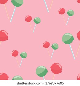 Lollipops pattern. Vector image, eps 10