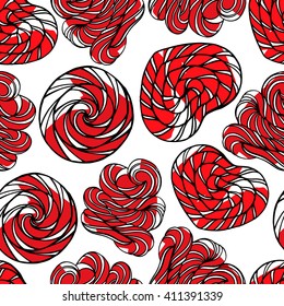 Lollipops seamless pattern. Vector.