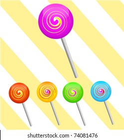 Lollipops set vector illustration