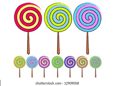 lollipops vector