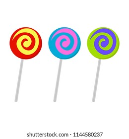 Lollipops. Vector illustration. EPS 10. Sweet lollipops.