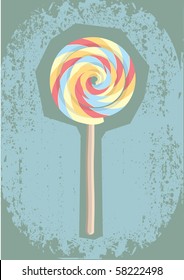 Lollipop.Vector retro symbol.