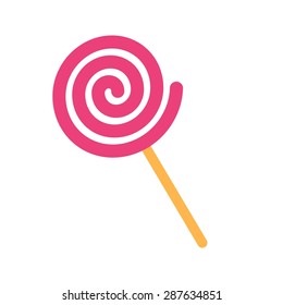 Lolly, candy, sweet icon vector image. Can also be used for eatables, food and drinks. Suitable for use on web apps, mobile apps and print media