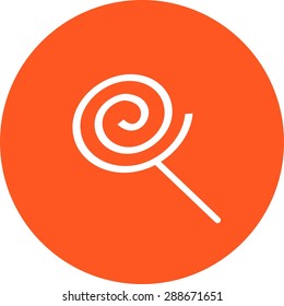 Lolly, candy, sweet icon vector image. Can also be used for eatables, food and drinks. Suitable for use on web apps, mobile apps and print media