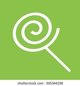Lolly, candy, sweet icon vector image. Can also be used for eatables, food and drinks. Suitable for use on web apps, mobile apps and print media