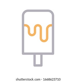 lolly ice cream vector color line icon 
