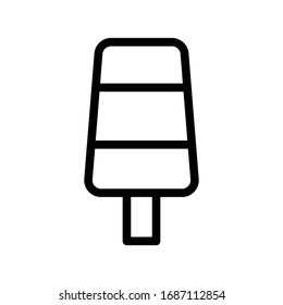 lolly ice cream vector thin line icon 