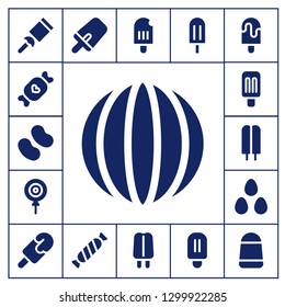  lolly icon set. 17 filled lolly icons.  Simple modern icons about  - Candy, Popsicle, Candies