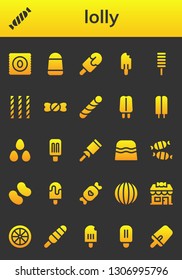 lolly icon set. 26 filled lolly icons.  Collection Of - Candy, Popsicle, Candy shop, Stick candy, Candies