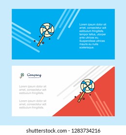 Lollypop abstract corporate business banner template, horizontal advertising business banner.
