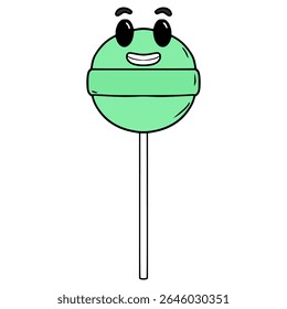 lollypop character illustration hand drawn isolated vector