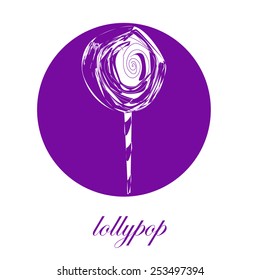 lollypop drawing vector illustration