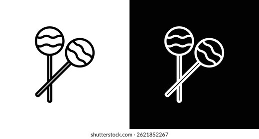 Lollypop icon concept stroke on white background