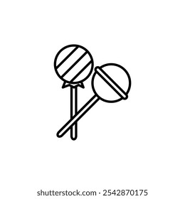Lollypop icon. filled and line stroke icons
