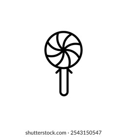 Lollypop icon set. outlined and solid filled versions.