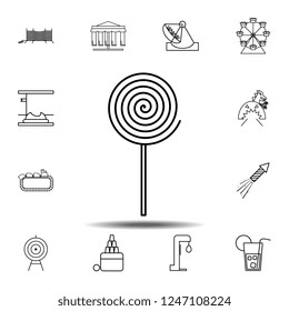 Lollypop  icon. Simple outline vector element of amusement set icons for UI and UX, website or mobile application