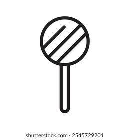 Lollypop icon Simple thin outline