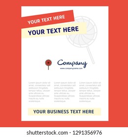 Lollypop  Title Page Design for Company profile ,annual report, presentations, leaflet, Brochure Vector Background