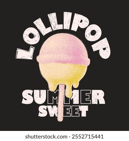 Lollypop vector Graphic. Sweet print. summer food. food Fashion. print design. t shirt design. tee shirt graphic art. summer t shirt design. girls graphic