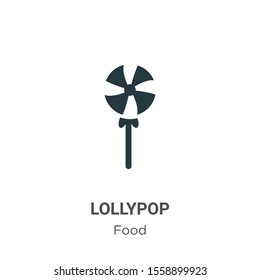 Lollypop vector icon on white background. Flat vector lollypop icon symbol sign from modern food collection for mobile concept and web apps design.
