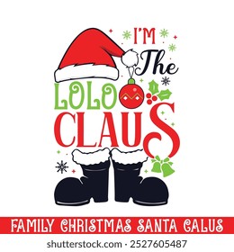 The lolo Santa Claus Christmas design, Santa family Christmas design