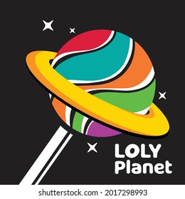 diseño de impresión de camisetas de loly planet, gráfico de alta calidad