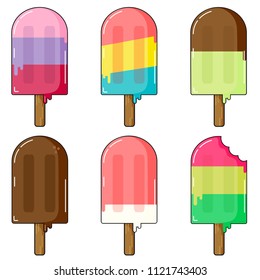 Lolypop Popsicle Ice - Vector Illustration