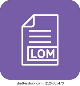 LOM Vector Icon Design Illustration