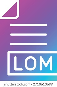 Ilustración de diseño de icono de Vector LOM