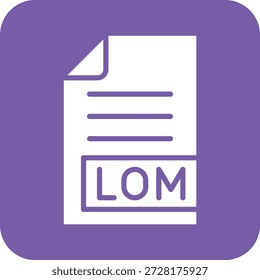 LOM Vector Icon Design Illustration