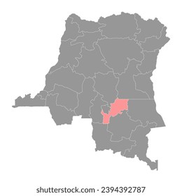 Lomami province map, administrative division of Democratic Republic of the Congo. Vector illustration.