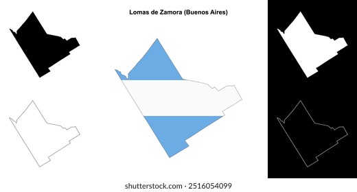 Conjunto de mapas do departamento de Lomas de Zamora (Buenos Aires)