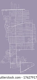 Lombard, Illinois, United States–urban city map, transport road network with downtown urban core and suburbs 