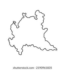 Lombardy Map. Region of Italy. Vector illustration.