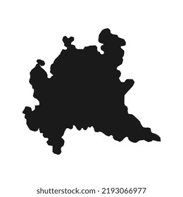 Lombardy Map. Region of Italy. Vector illustration.