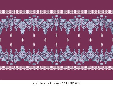 Lombok Traditional Village Songket Tenun and Weaving Stock Vector of Indonesian Batik Patterns