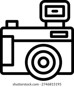 Lomography Line Icon and Vector