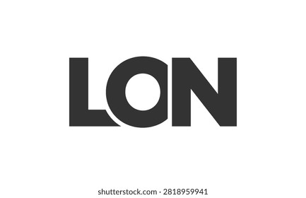 LON logo design template with strong and modern bold text. Initial based vector logotype featuring simple and minimal typography. Trendy company identity ideal for businesses brand presence.