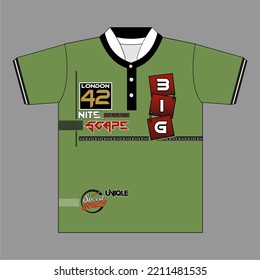 LONDON 42 NITS T-SHIRT GREEN EIG NICE RIDE WITH PRIOD SPEED RACING  CHEST DESIGN PRINT TEE DESIGN