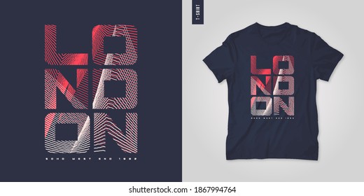 London. Abstract Geometric T-shirt Vector Design, Poster, Print, Template.